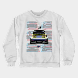 subaru impreza wrxsti rear Crewneck Sweatshirt